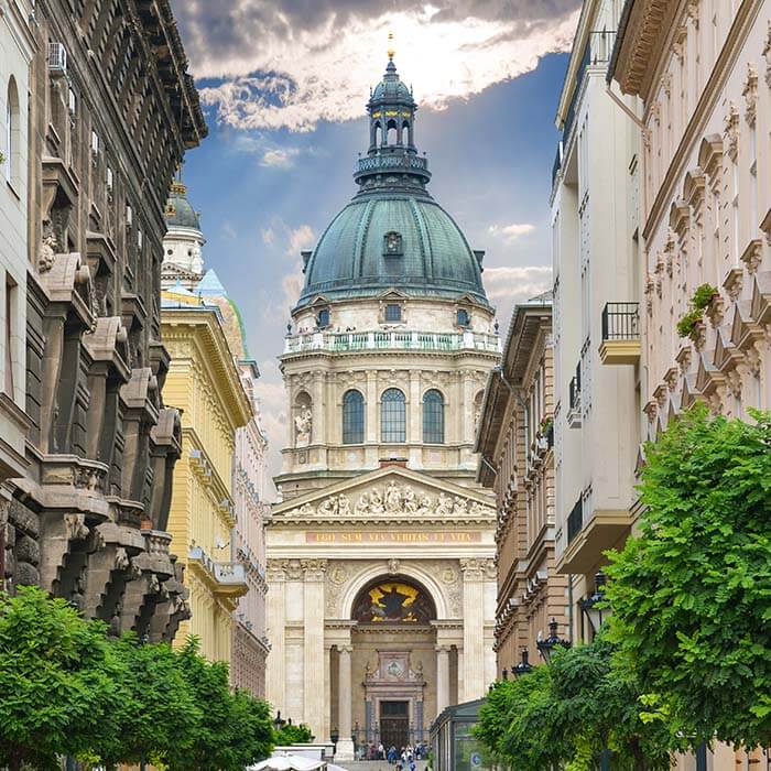 Straße in Budapest