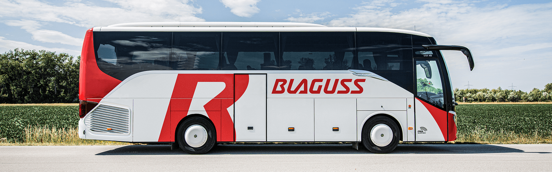 Blaguss Bus Seitenansicht